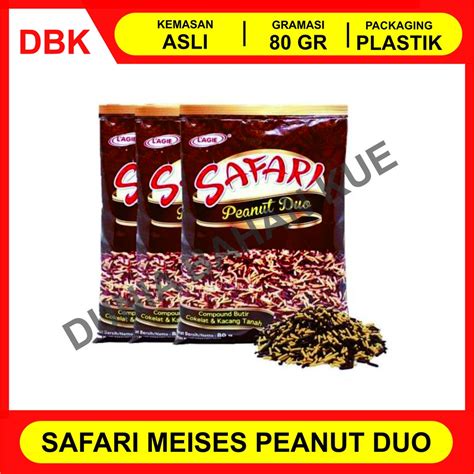 Jual Meses Cokelat Kacang Safari Lagie Peanut Duo 80 Gr Meises