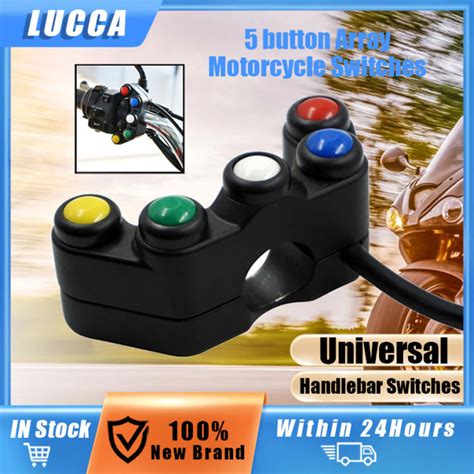 Universal 5 Button Array Motorcycle Switches 22mm Handlebar Switching