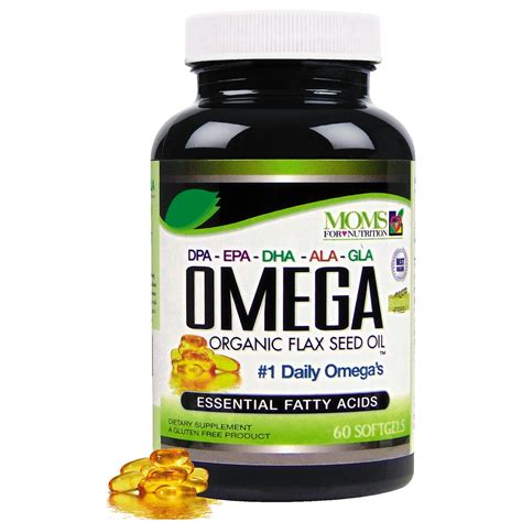 Omega 3 6 9 Supplement Blend With DPA EPA DHA ALA GLA Organic Flax