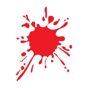 Red Blot Paint Stain Spots Splash Isolated On Transparent Background