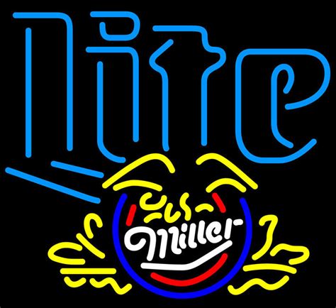 Miller Lite Eagle Cresent Neon Beer Sign Bro Neon Sign