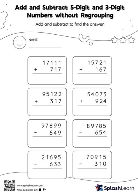 Add And Subtract Digit And Digit Numbers Without Regrouping