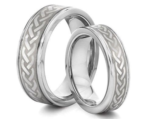 Tungsten Wedding Bandtungsten Matching Setceltic Knotbraidedhis