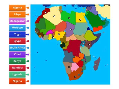 Countries In Africa Immagini Con Bollini