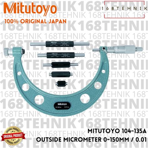 Jual MITUTOYO 104 135A Outside Micrometer 0 150 0 01mm Mikrometer