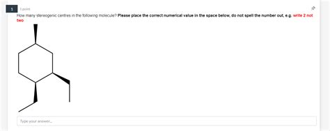 Solved Point How Many Stereogenic Centres In The Chegg