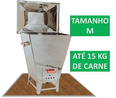 Churrasqueira Bafo Inox Carv O M Dia Kg Kit G S