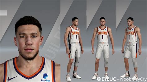 Devin Booker Cyberface Hair And Body Model Playoffs Version By