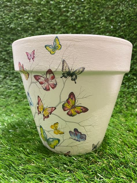 Butterfly Plant Pot Butterfly Planter Butterfly T Etsy