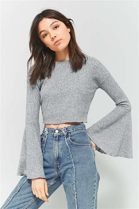 Shein Mock Neck Lantern Sleeve Rib Knit Top Artofit