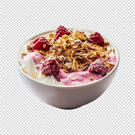 Premium PSD Yogurt Bowl Isolated On Transparent Background