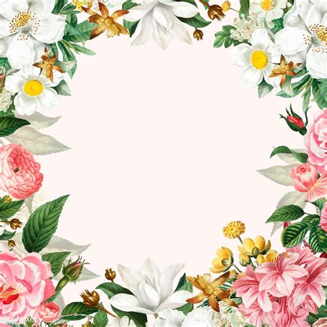 Vintage Botanical Frame Design Vector Free Image By