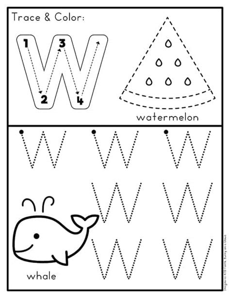 Premium Vector Tracing Letter W Worksheet For Preschool Worksheets