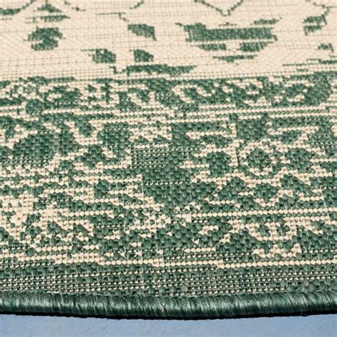 Dracut Oriental Indoor Outdoor Area Rug In Dark Green Beige Outdoor