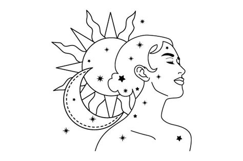 Celestial Stickers Svg Cut File By Creative Fabrica Crafts · Creative Fabrica