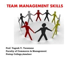 Team Management Skills Ppt