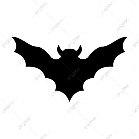 Black Silhouette Of Bat Isolated On White Background Black Scary