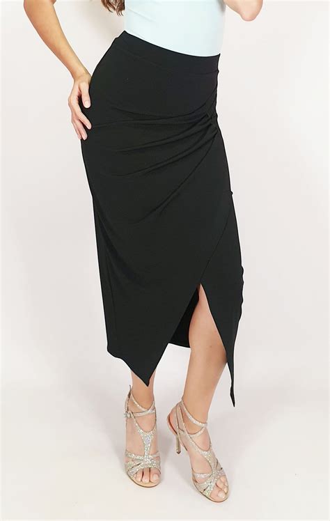 Caroline Black Tango Skirt Chique Dancewear