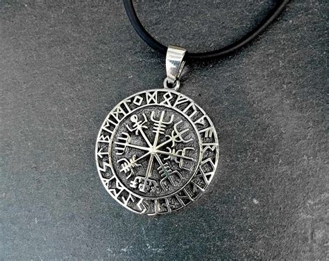 Wikinger Kompass Anh Nger Vegvisir Silber