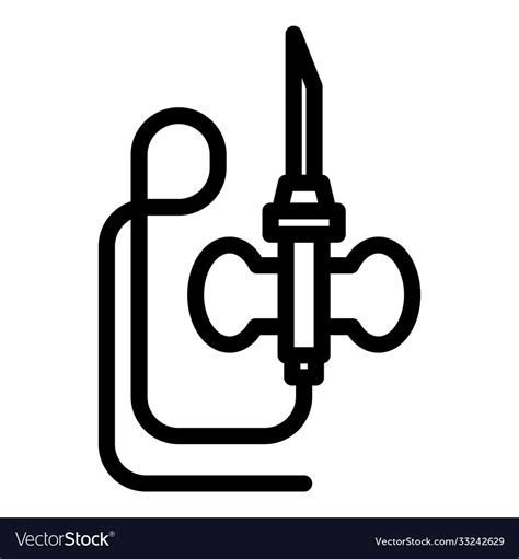 Catheter Icon Outline Style Royalty Free Vector Image