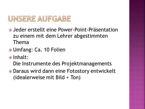 Sarah Ludescher Jeder Erstellt Eine Power Point Pr Sentation Zu Einem