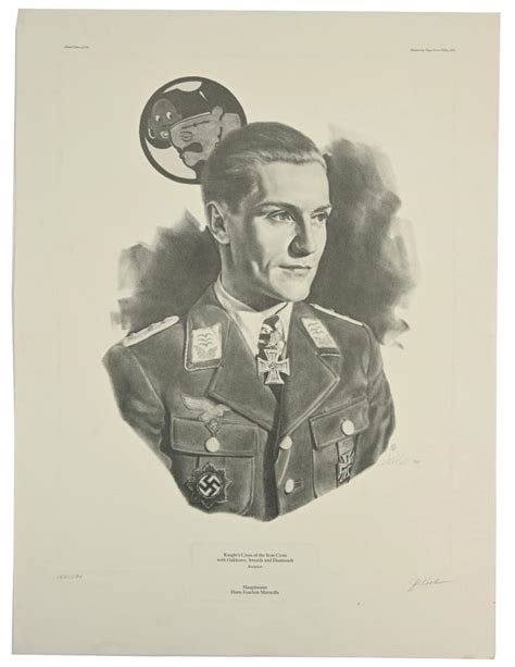 WorldWarCollectibles German Litho Print Of LW Flight Ace Hans