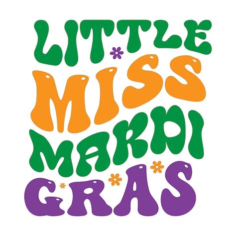 Une Affiche Qui Dit Petite Miss Mardi Gras Dessus Vecteur Premium