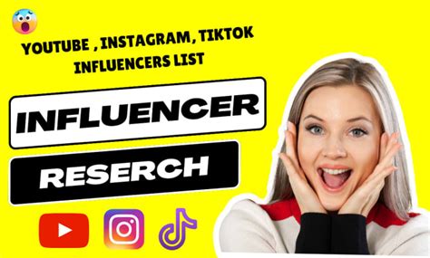 Find Best Influencer Lists For Youtube Instagram And Tiktok Influencer