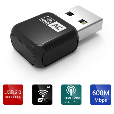 Wn681A1 AC600 Dual Band USB 2 0 Mini Wireless USB Adapter WiFi