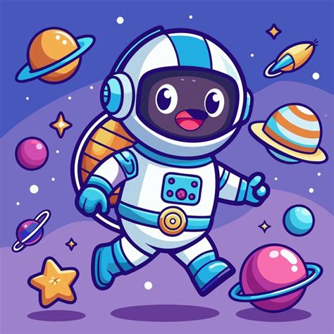 Dibujo A Mano Dibujado Dibujos Animados Astronauta Dise O Vectorial