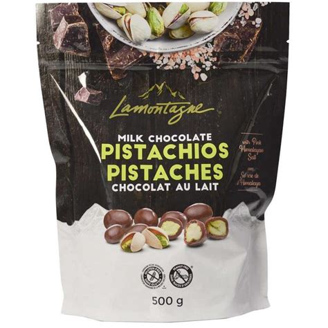 Lamontagne Milk Chocolate Pistachios With Pink Himalayan Salt 500 G