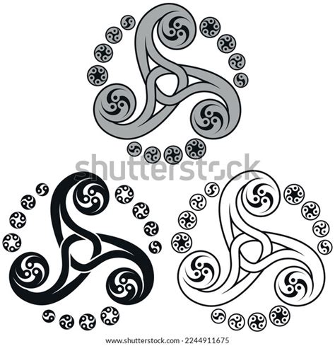 Celtic Symbol Vector Design Triskelion Knotted Stock Vector (Royalty ...