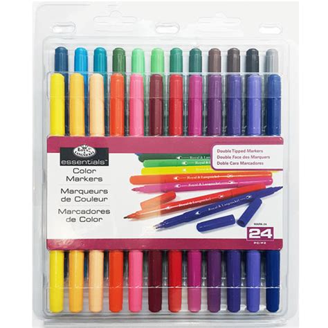 Royal Langnickel Essentials Dual Tip Color Marker 24ct Set MARK 24