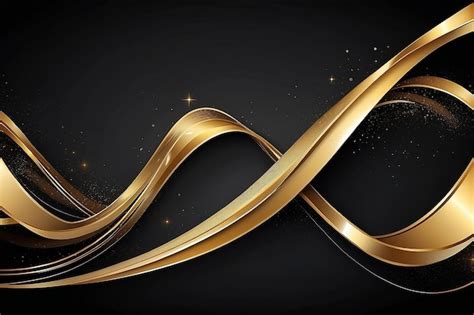 Premium Photo Abstract Elegant Gold Lines Diagonal Scene On Black