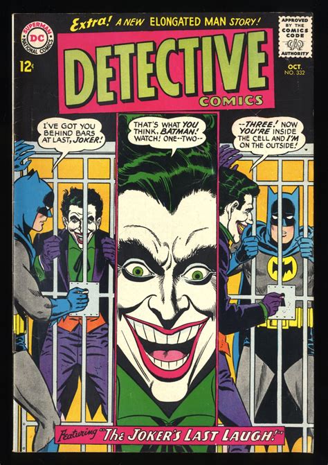 Detective Comics 332 Fn 55 Joker Appearance Batman Comic Books Silver Age Dc Comics