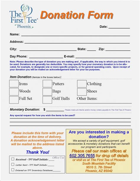 Professional Invoice For Donation Template Doc Sample Donation Form