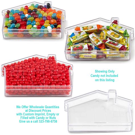 12 Plastic House Shape Plastic Candy Container by BluePlanetPromos