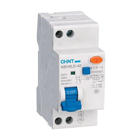 Диф. автомат NBH8LE-40 1P+N 4А 30мА х-ка C 4,5кА (R) | CHINT