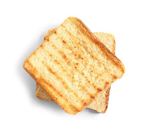 Premium Photo Toasted Bread On White Background