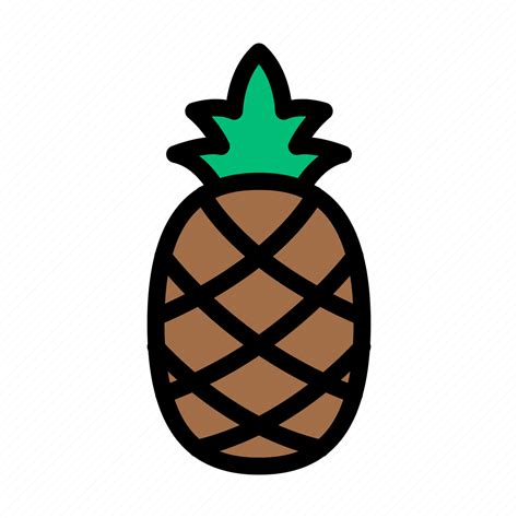 Food Fruits Healthy Organic Pineapple Icon Download On Iconfinder