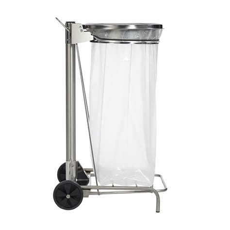 Chariot Inox Support De Sac Poubelle D Une Contenance De L Avec P Dale