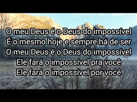 Deus Do Impossivel Pr Antonio Silva Cover Aline Barros YouTube