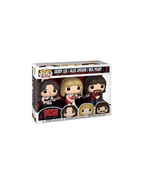 Funko Pop Rocks Rush Geddy Lee Alex Lifeson Neil Peart 3 Pack Vinyl