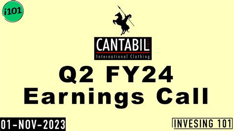 Cantabil Retail India Limited Q2 FY24 Earnings Call Cantabil Retail