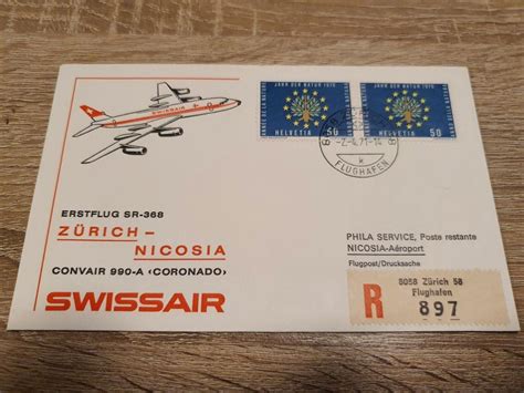 Erstflug Z Rich Nicosia Swissair Kaufen Auf Ricardo