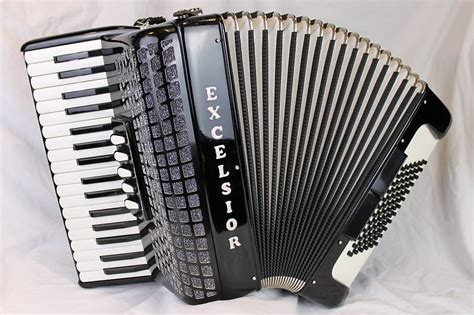 4836 Black Excelsior 72 Piano Accordion LMM 34 72 Reverb