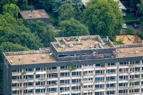 Luftbild Gladbeck Abriß Baustelle zum Rückbau des Hochhaus Gebäude