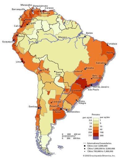 Population Density and Distribution - LatinAmerica