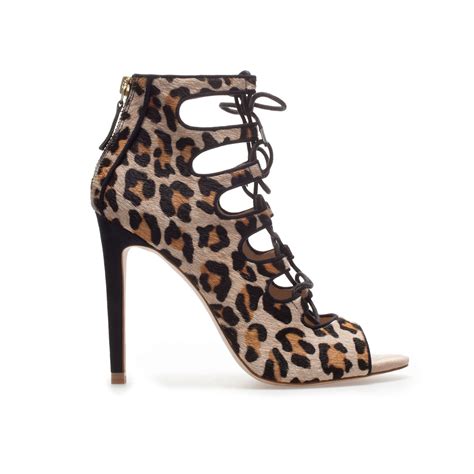 Zara Ss Sandalia Abotinada Leopardo Ref Leopard