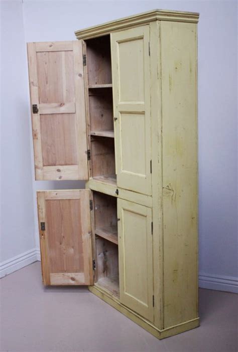 19th Century Antique Painted Pine Kitchen Cupboard As111a1797 C1135z